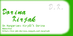 dorina kirjak business card